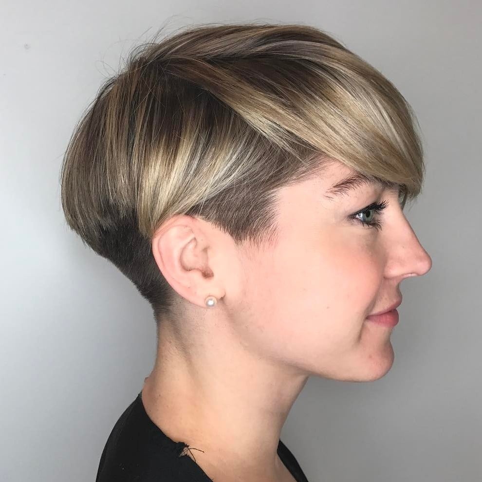 Blonde Pixie With Undercut Detail — Classy Long Pixie