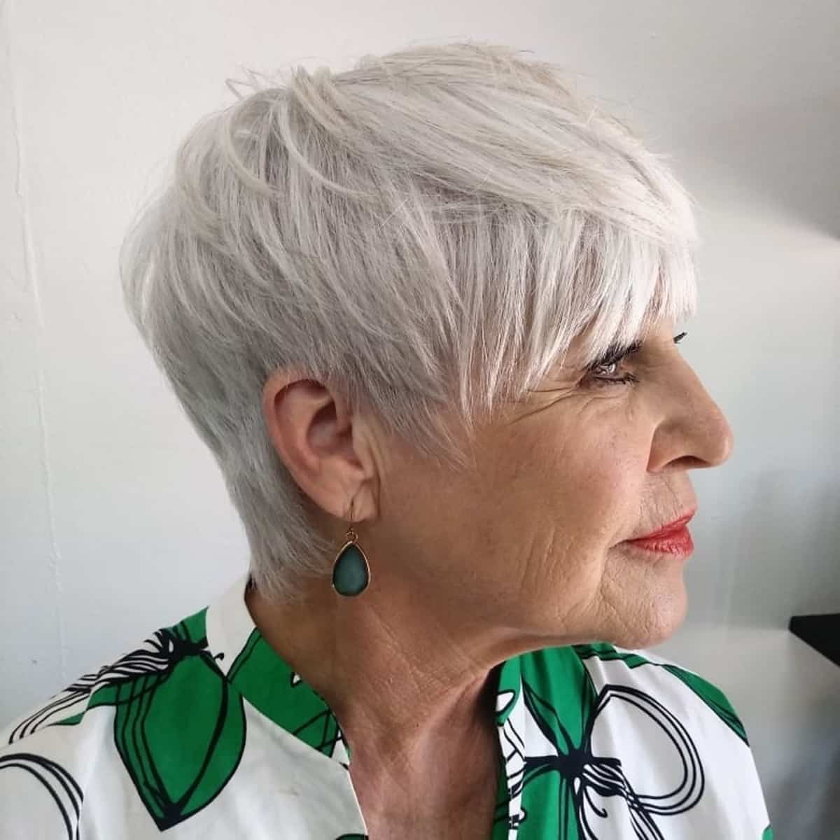 Ash Blonde Layered Pixie With Fringe — Classy Long Pixie