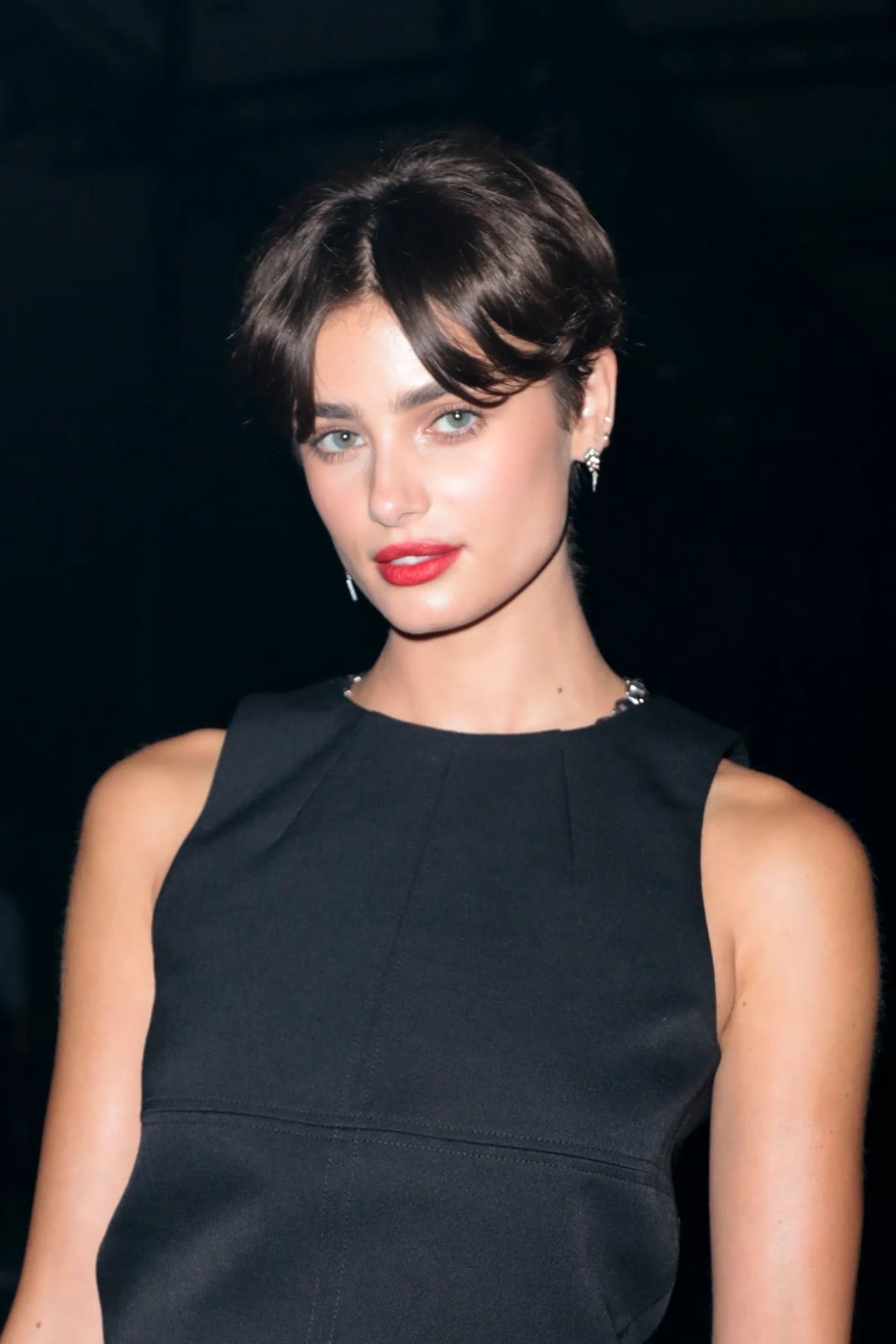 Dark Brown Pixie With Curtain Bangs — Classy Long Pixie
