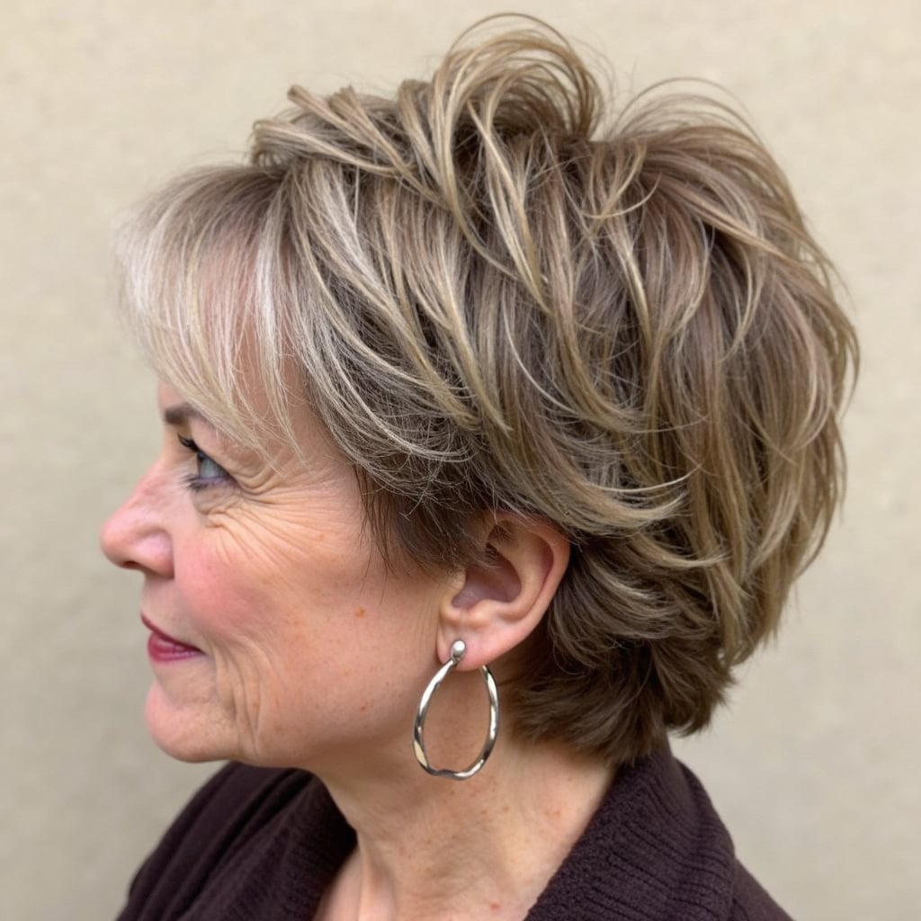Layered Gray Blonde Pixie With Texture — Classy Long Pixie