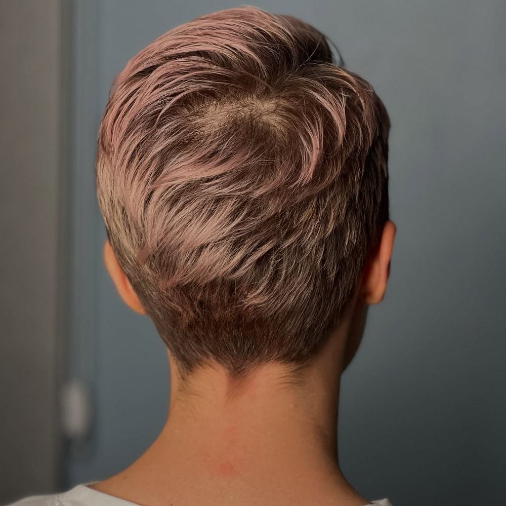 Ash Blonde Pixie With Piecey Texture — Classy Long Pixie