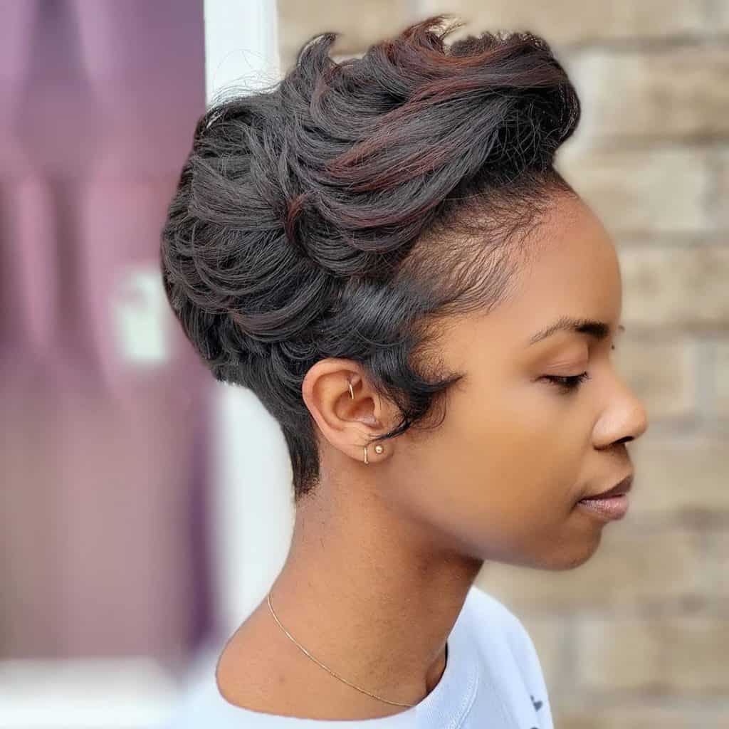 Voluminous Dark Brown Pixie With Curls — Classy Long Pixie