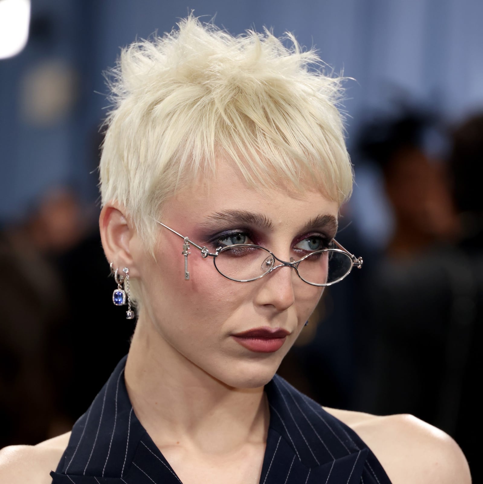 Platinum Blonde Pixie With Choppy Bangs — Classy Long Pixie
