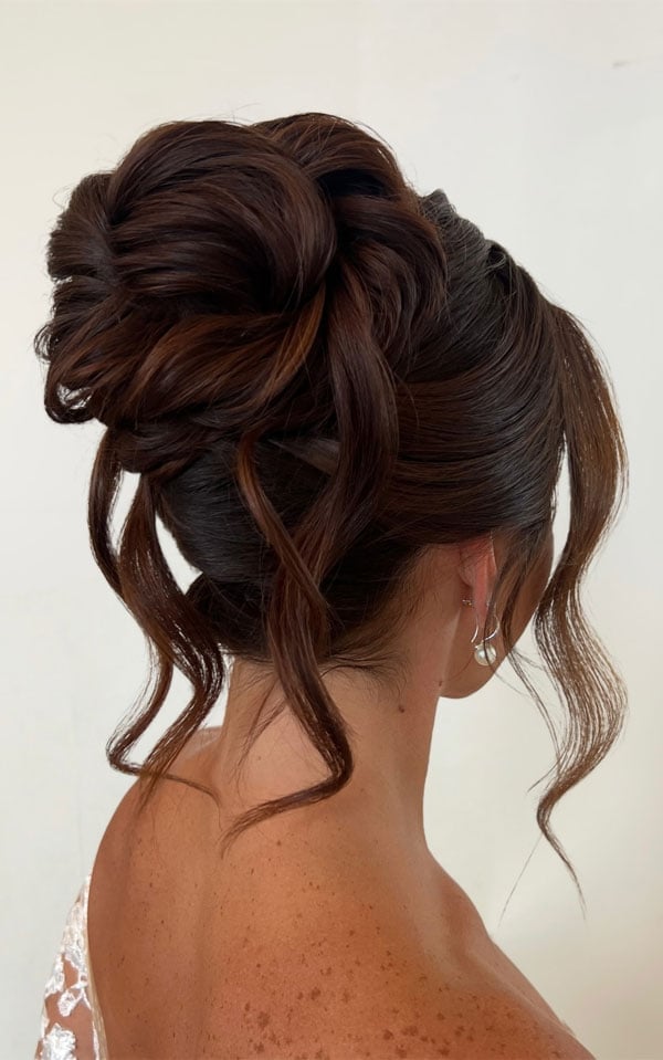 Dark Brown Twisted Updo With Curls Dark Brown Twisted Updo With Curls — Classy Loose Updo