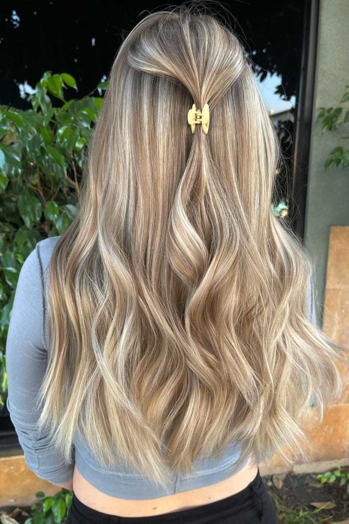 Mid-Back Ash Blonde With Subtle Lowlights Mid-Back Ash Blonde With Subtle Lowlights — Classy Lowlights for Blondes