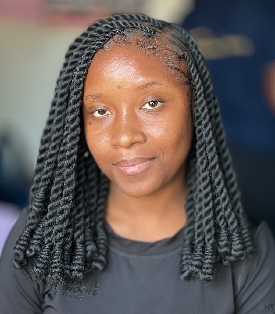 Long Flowing Twists With Wavy and Curly Ends Long Flowing Twists With Wavy and Curly Ends — Classy Marley Twists Hairstyles