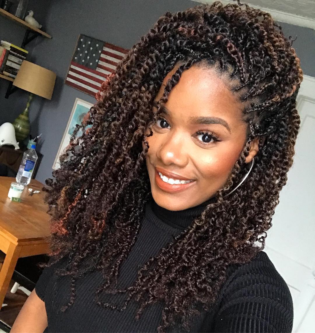 Mid-Back Twists With Multi-Tonal Highlights Mid-Back Twists With Multi-Tonal Highlights — Classy Marley Twists Hairstyles