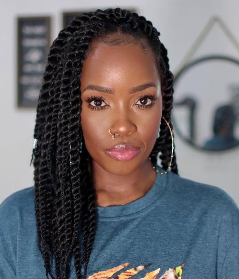Effortless Shoulder-Length Loose Twists Effortless Shoulder-Length Loose Twists — Classy Marley Twists Hairstyles