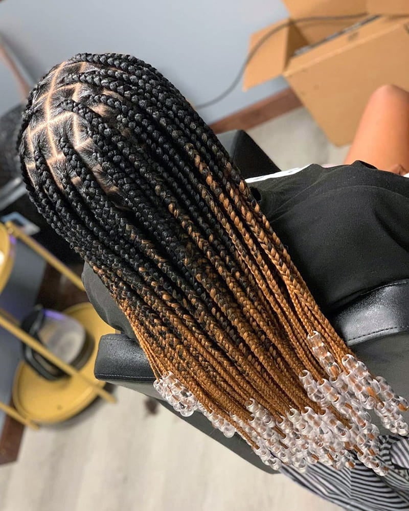 Mid-Back Braids With Ombre Ends Mid-Back Braids With Ombre Ends — Classy Medium Braids