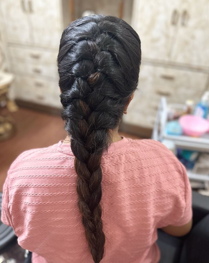 Medium Burgundy Box Braids With Curly Ends, Mid-Back Medium Burgundy Box Braids With Curly Ends, Mid-Back — Classy Medium Braids