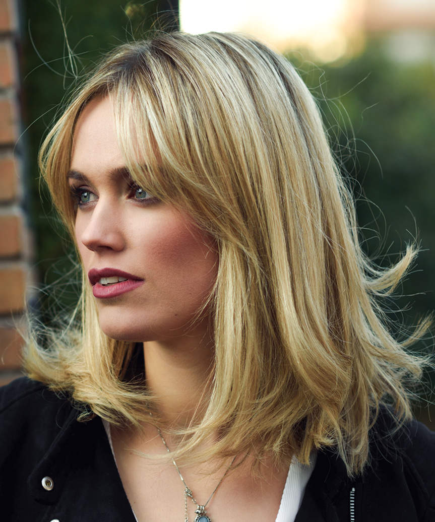 Collarbone Lob With Blunt Bangs — Classy Medium Length Haircuts