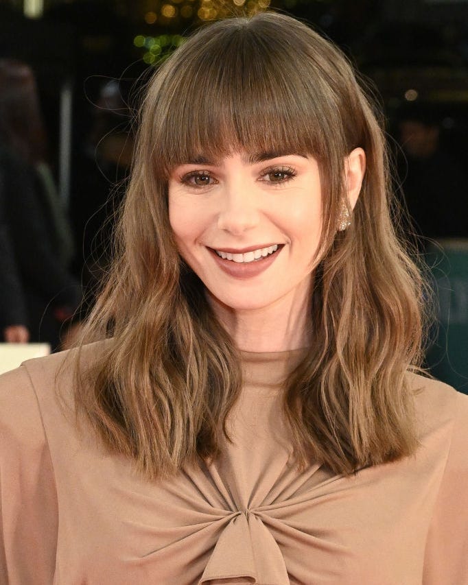 Light Brown Lob With Blunt Bangs Light Brown Lob With Blunt Bangs — Classy Mid Length Haircuts