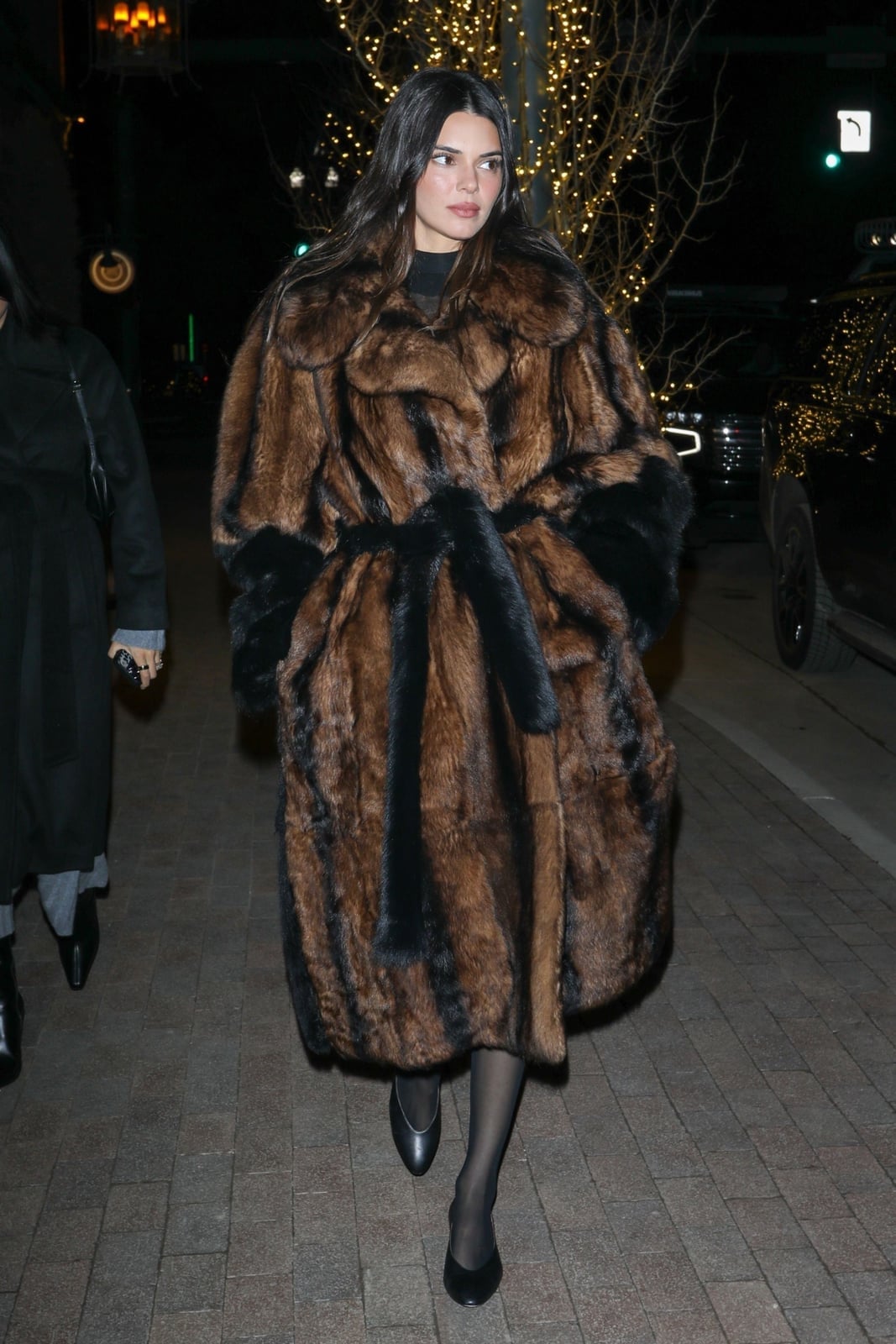 Oversized Brown and Black Faux Fur Coat with Black, Close-Up Take Oversized Brown and Black Faux Fur Coat with Black, Close-Up Take — Classy Mob Wife Outfits