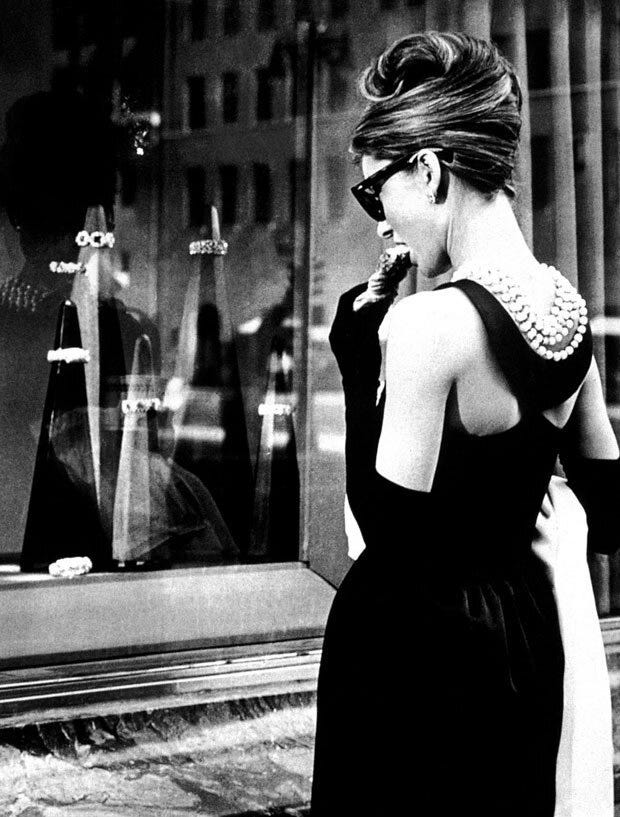 Elegant Black Sheath Dress with Long Gloves — Classy Movies Dresses