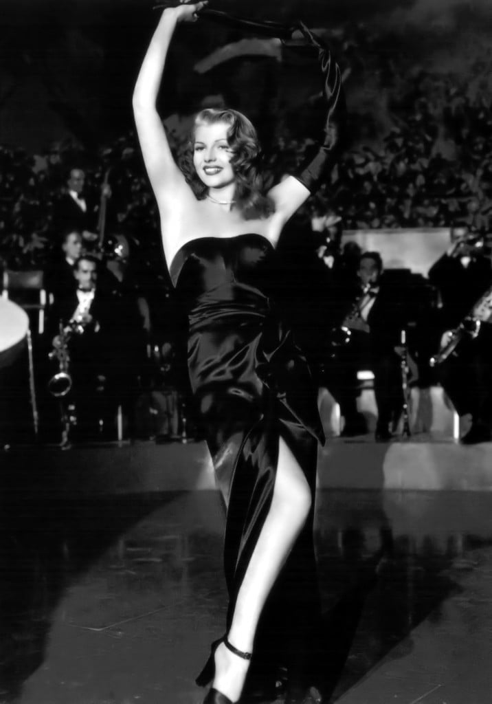 Strapless Black Satin Gown with High Slit — Classy Movies Dresses