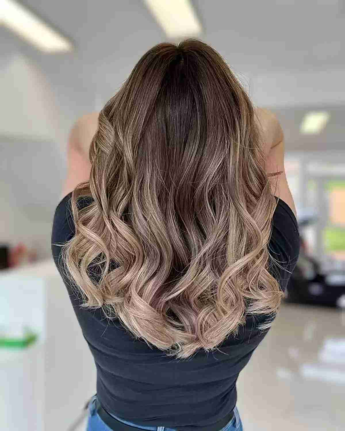 Medium Mushroom Brown With Ash Balayage Medium Mushroom Brown With Ash Balayage — Classy Mushroom Brown Hair