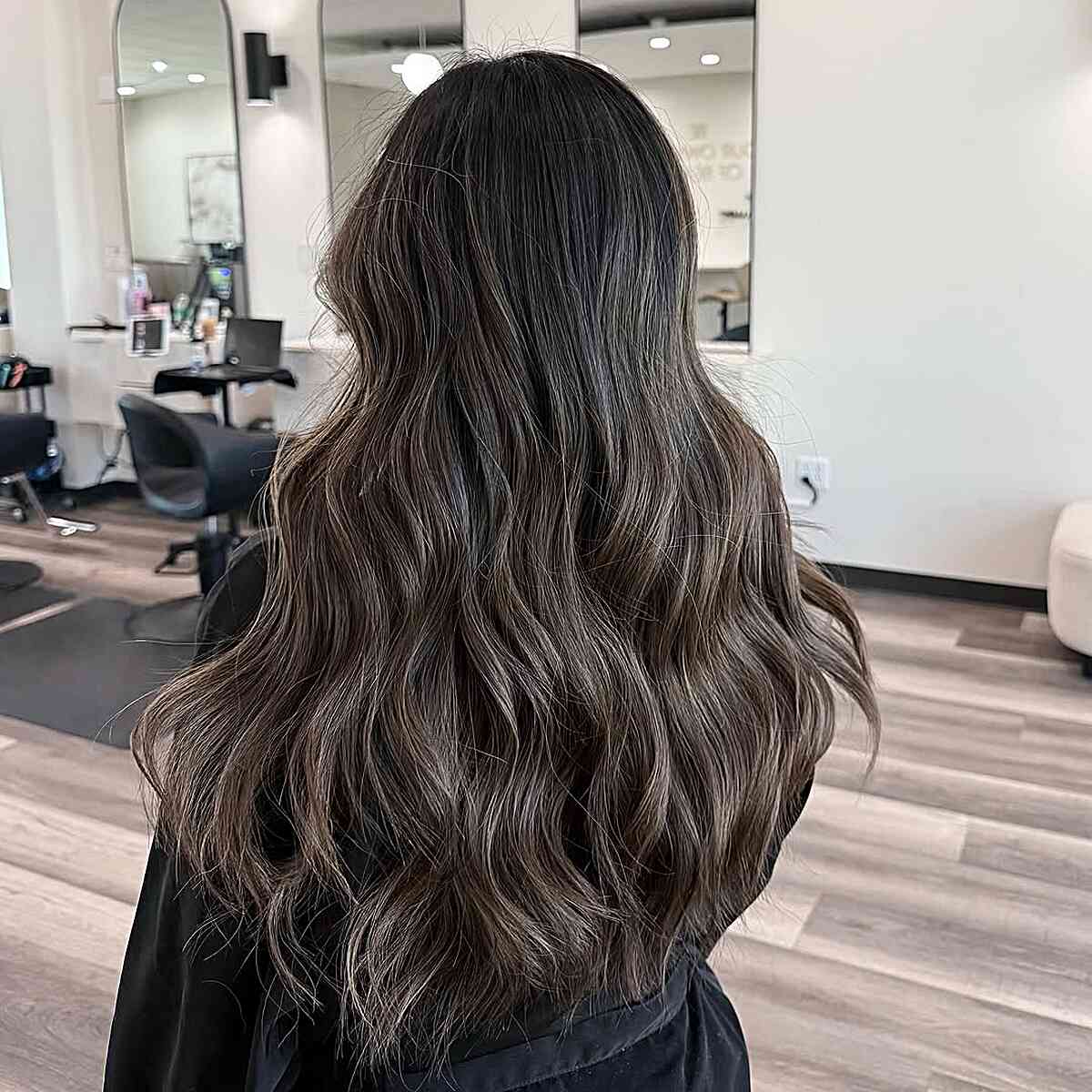 Dimensional Mushroom Brown Balayage Waves Dimensional Mushroom Brown Balayage Waves — Classy Mushroom Brown Hair