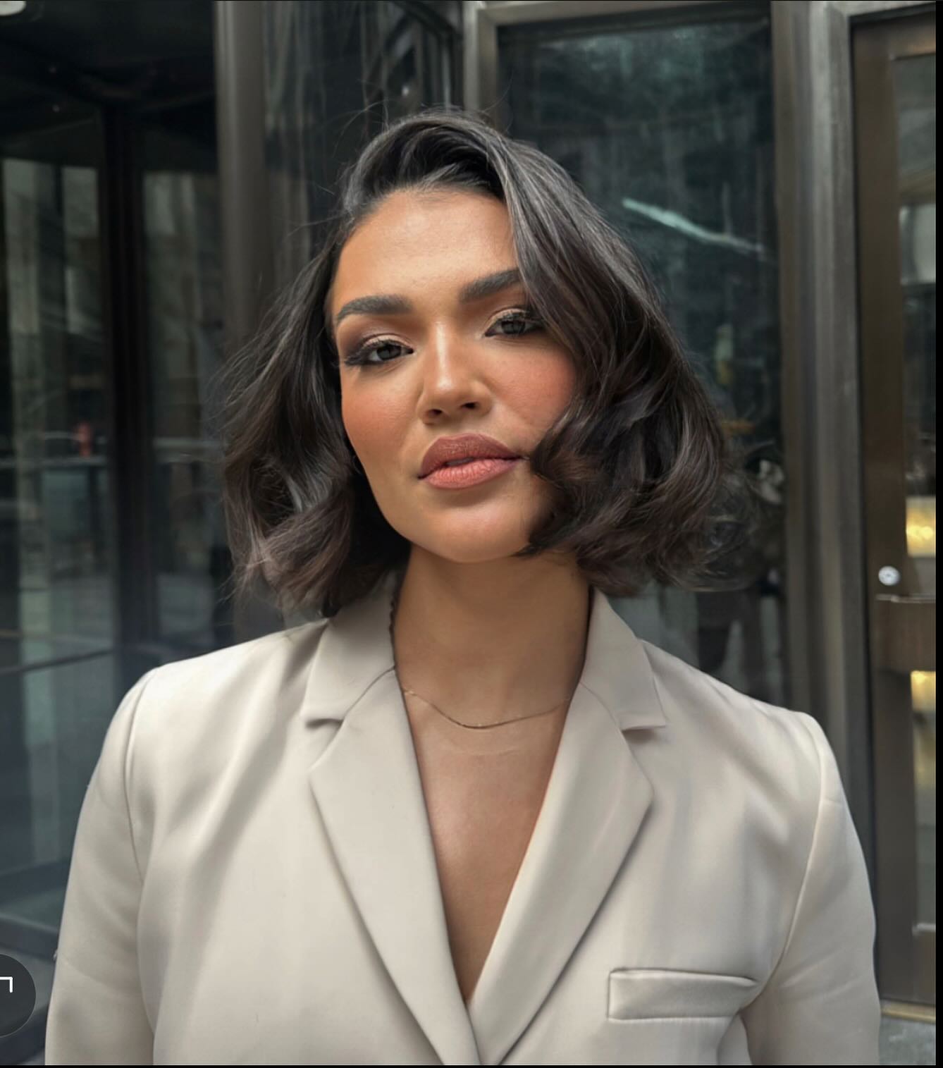 Chin Length Bob In Mushroom Brown Chin Length Bob In Mushroom Brown — Classy Mushroom Brown Hair