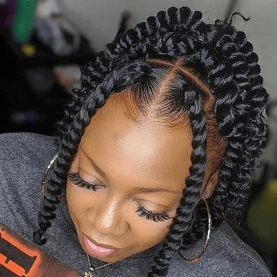Collarbone Chunky Two-Strand Twists Collarbone Chunky Two-Strand Twists — Classy Natural Hair Twists