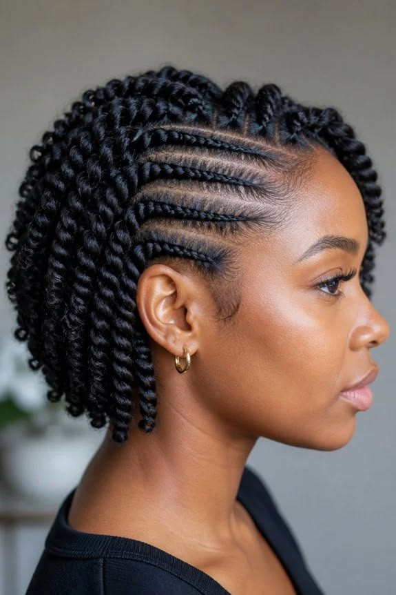 Short Flat Twists And Cornrows Short Flat Twists And Cornrows — Classy Natural Hair Twists