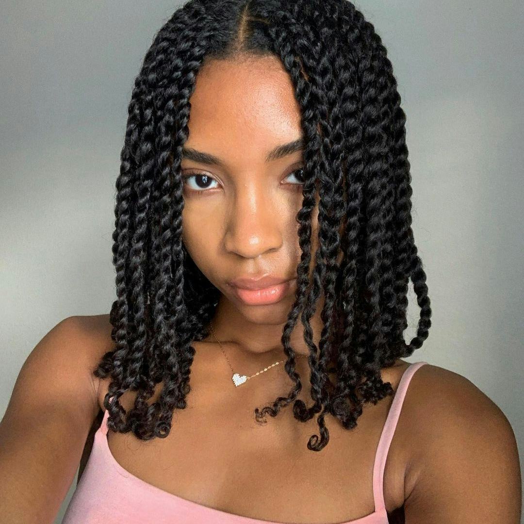 Short Chin Length Twisted Bob — Classy Natural Twists