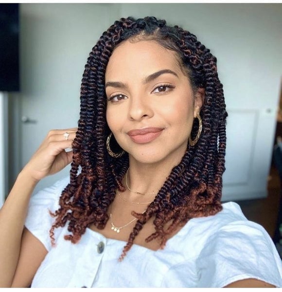 Shoulder Length Black Auburn Twists — Classy Natural Twists