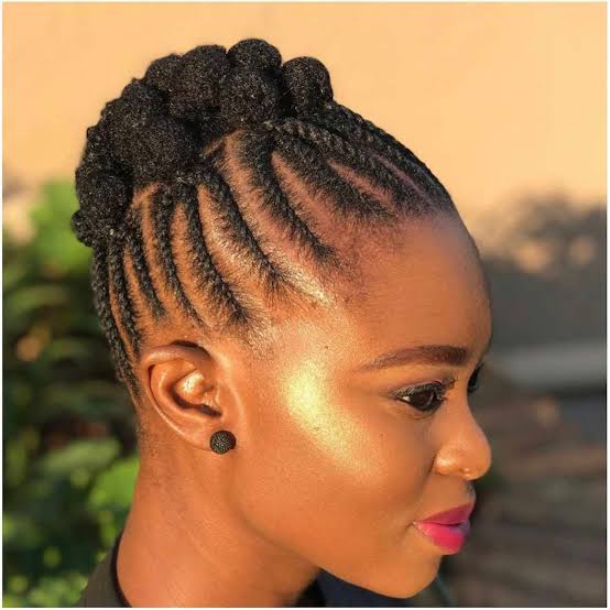 Shoulder Length Flat Twists Braided Back — Classy Natural Twists