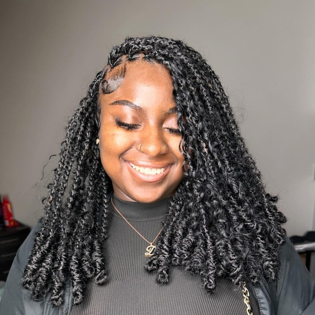 Elegant Mid-Back Kinky Twists, Black — Classy Natural Twists