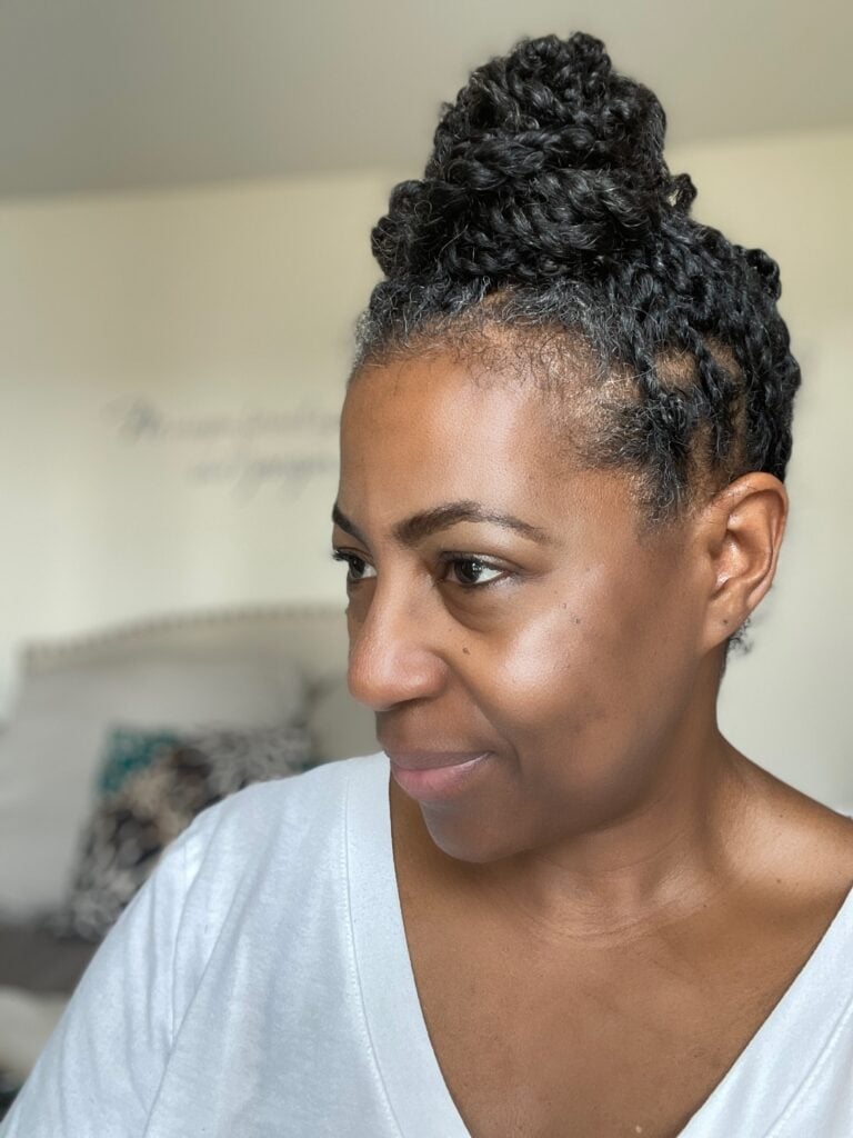 Black Mini Twists High Updo — Classy Natural Twists