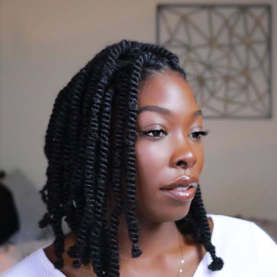 Shoulder Length Flat Twists Face Framing — Classy Natural Twists