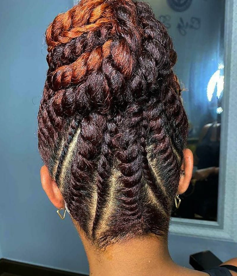Chin Length Sculpted Updo Twists — Classy Natural Twists
