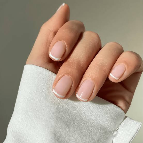 Short Square Classic French Manicure Short Square Classic French Manicure — Classy Neutral Nails
