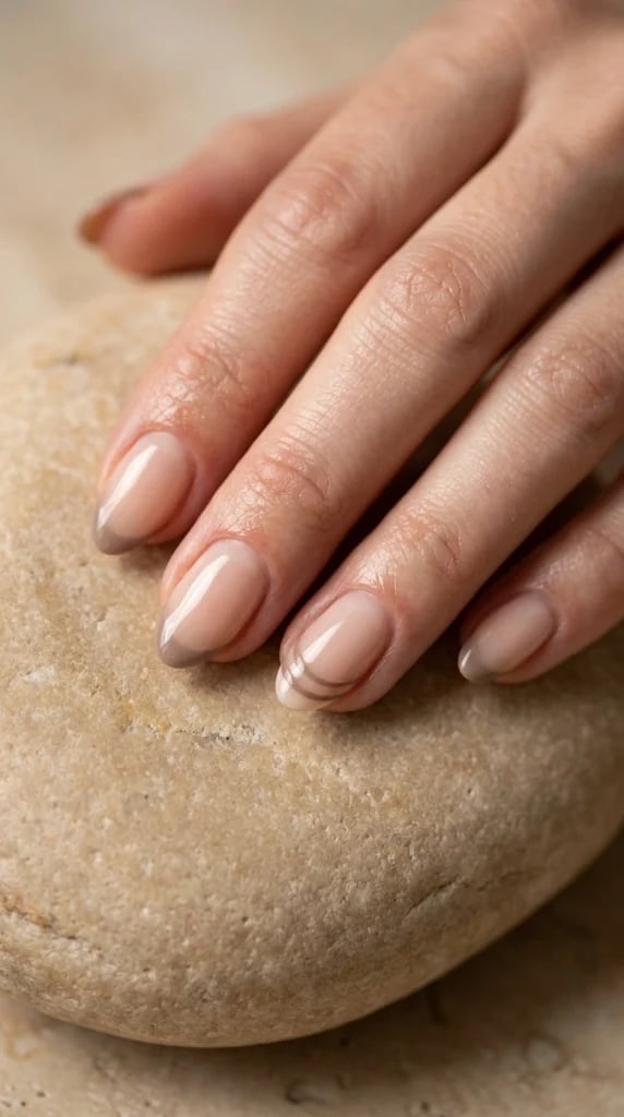 Medium Almond Ombre White to Pink Nude Medium Almond Ombre White to Pink Nude — Classy Neutral Nails