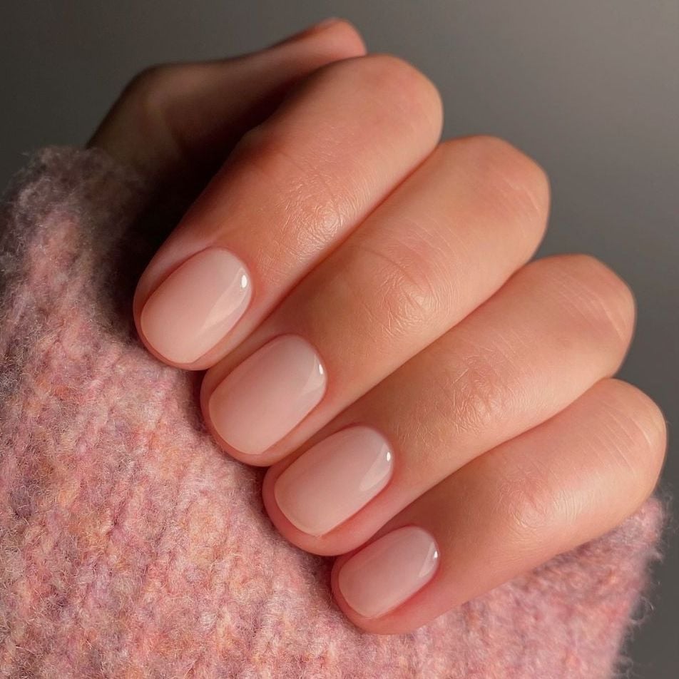 Short Square Opaque Milky Nude Nails Short Square Opaque Milky Nude Nails — Classy Neutral Nails
