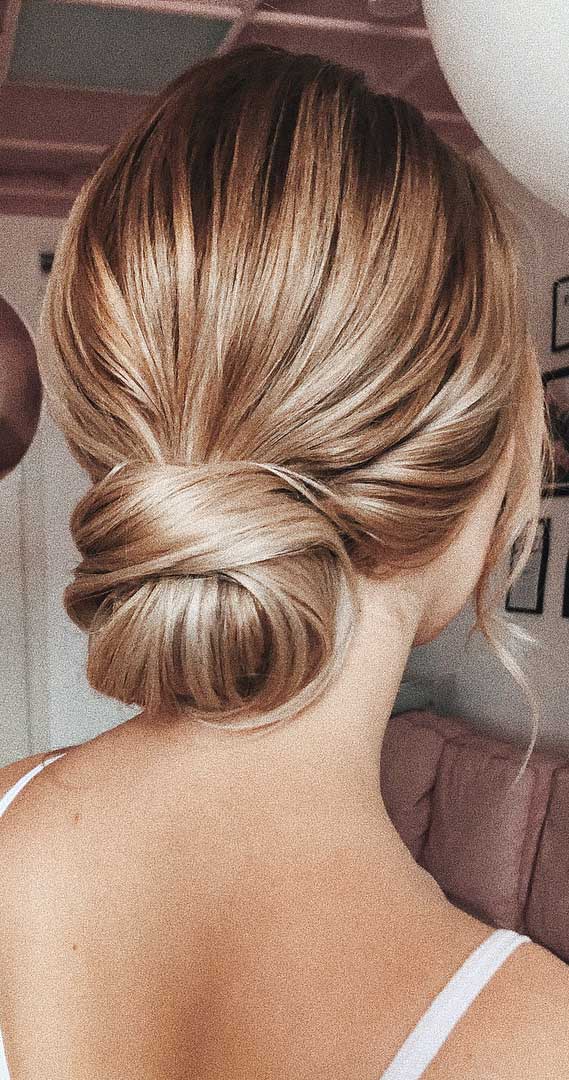 Sleek Ash Blonde Low Chignon Sleek Ash Blonde Low Chignon — Classy New Hairstyles