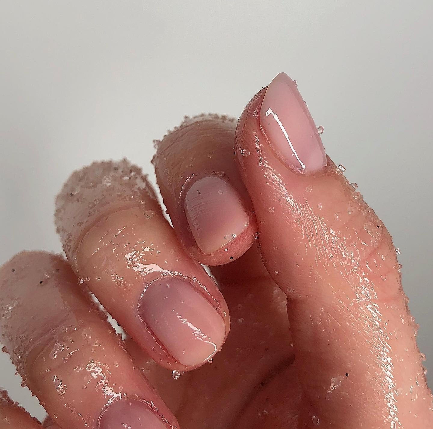 Sheer Milky Pink Nude Short Almond Glossy Nails, Everyday Version Sheer Milky Pink Nude Short Almond Glossy Nails, Everyday Version — Classy Nurse Nails