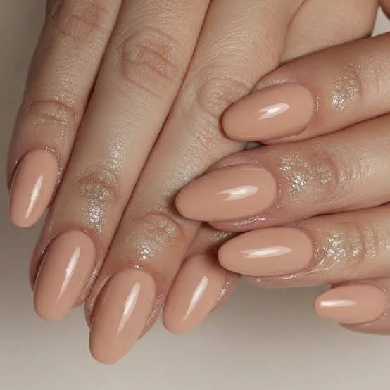 Yet Another Natural Light Peach Nude Short Almond, Office-Safe Version Yet Another Natural Light Peach Nude Short Almond, Office-Safe Version — Classy Nurse Nails