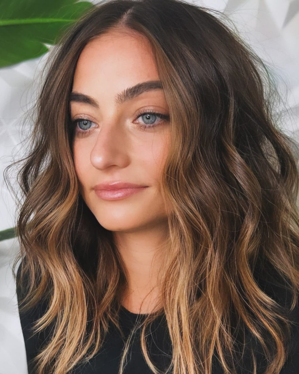 Brown Mid-Back Layers With Blonde Balayage — Classy Old Money Haircuts