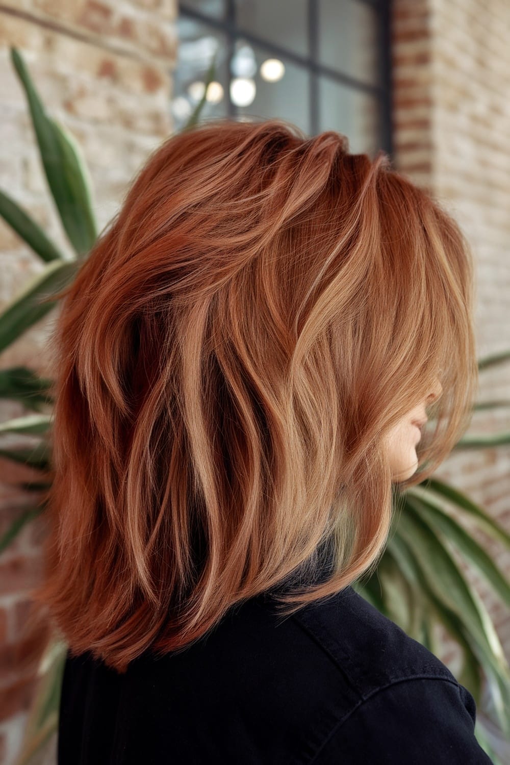 Copper To Blonde Balayage Collarbone Cut Copper To Blonde Balayage Collarbone Cut — Classy Ombré Hair