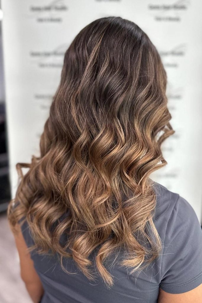 Another Seamless Dark Brown To Caramel Ombré, Wavy Another Seamless Dark Brown To Caramel Ombré, Wavy — Classy Ombré Hair