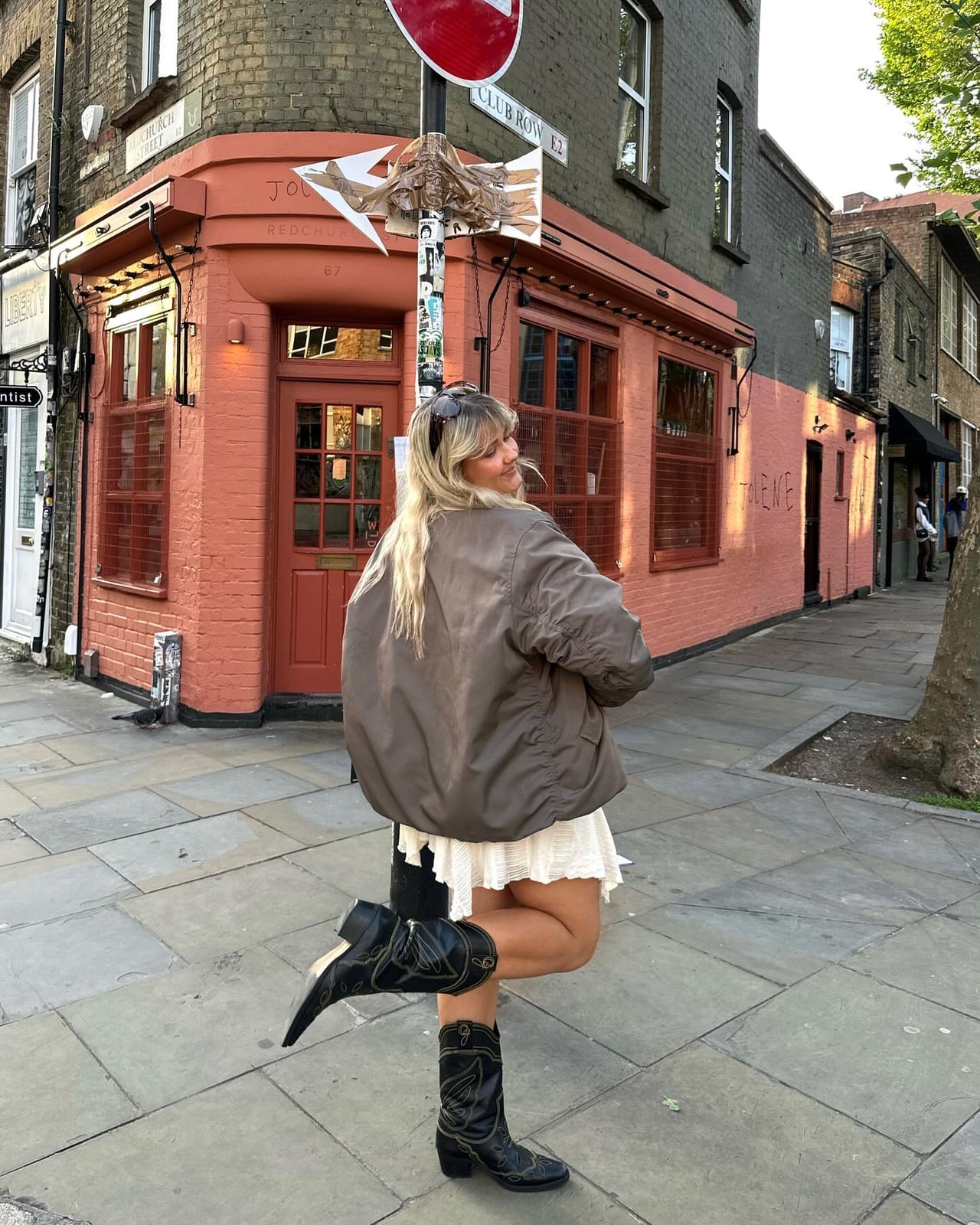 Mini Dress With Bomber Jacket And Embroidered Cowboy Boots Mini Dress With Bomber Jacket And Embroidered Cowboy Boots — Classy Outfits with Cowboy Boots