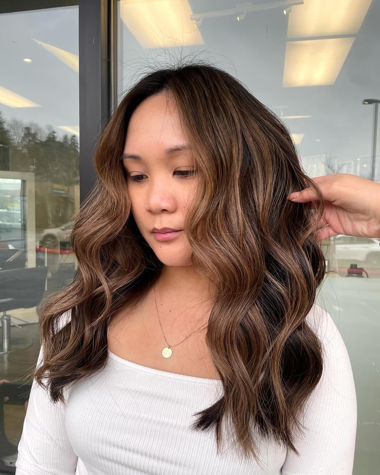 Dark Brown With Caramel And Ash Blonde Highlights Dark Brown With Caramel And Ash Blonde Highlights — Classy Partial Highlights