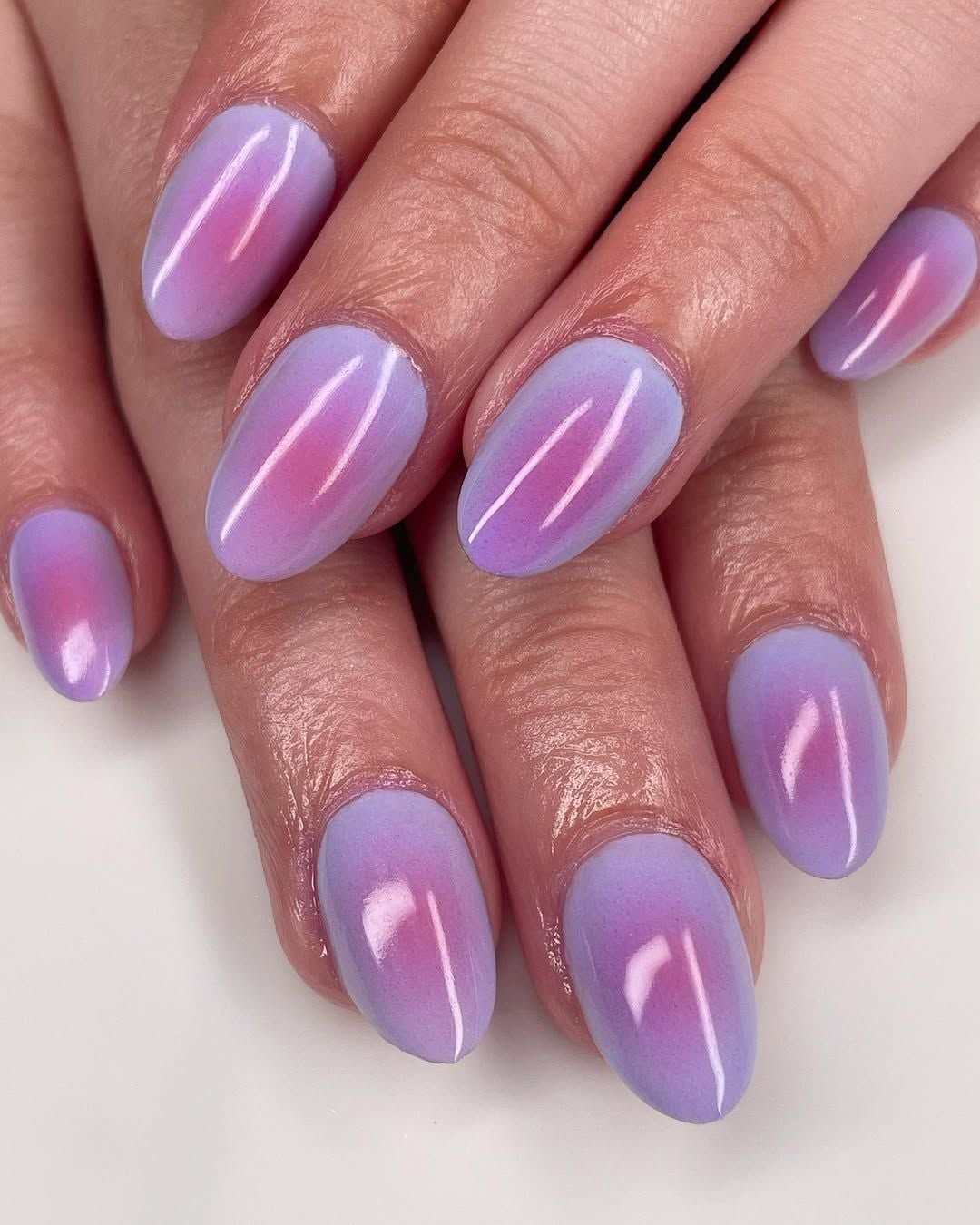 Matte Aura Periwinkle Gradient Nails Matte Aura Periwinkle Gradient Nails — Classy Periwinkle Nails