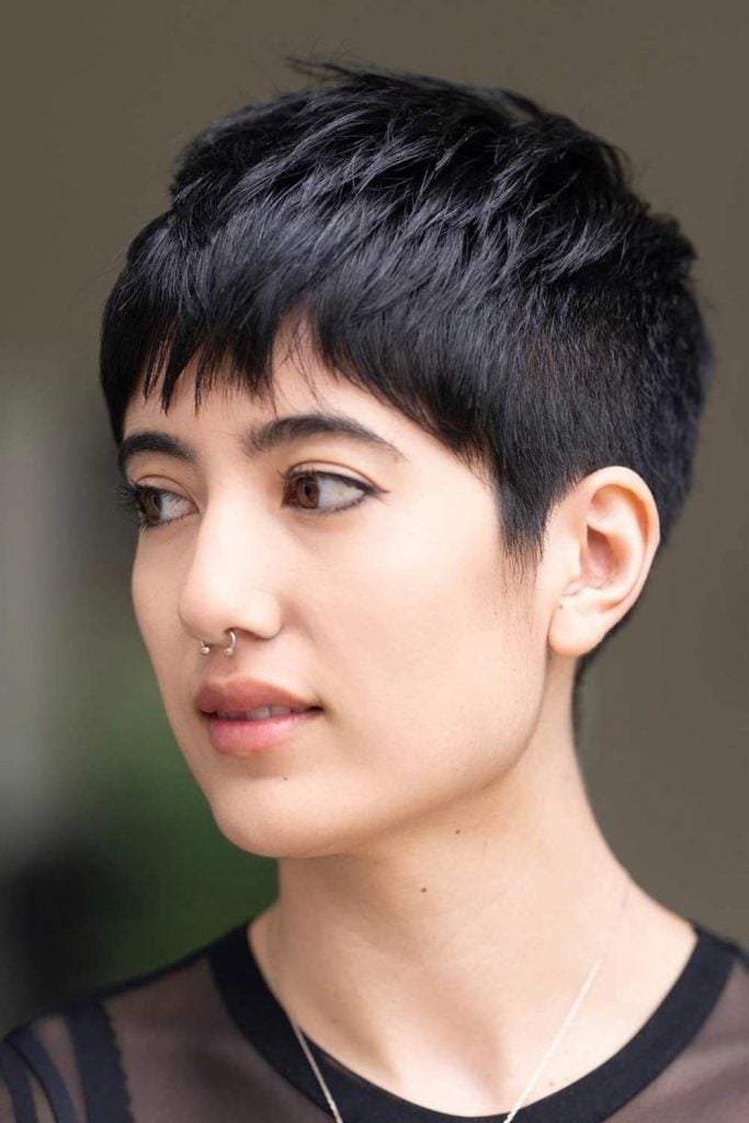 Black Pixie With Piecey Layers Black Pixie With Piecey Layers — Classy Pixie Haircuts