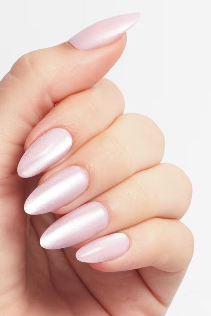 Light Pink Satin Finish Long Stiletto Nails Light Pink Satin Finish Long Stiletto Nails — Classy Plain Nails