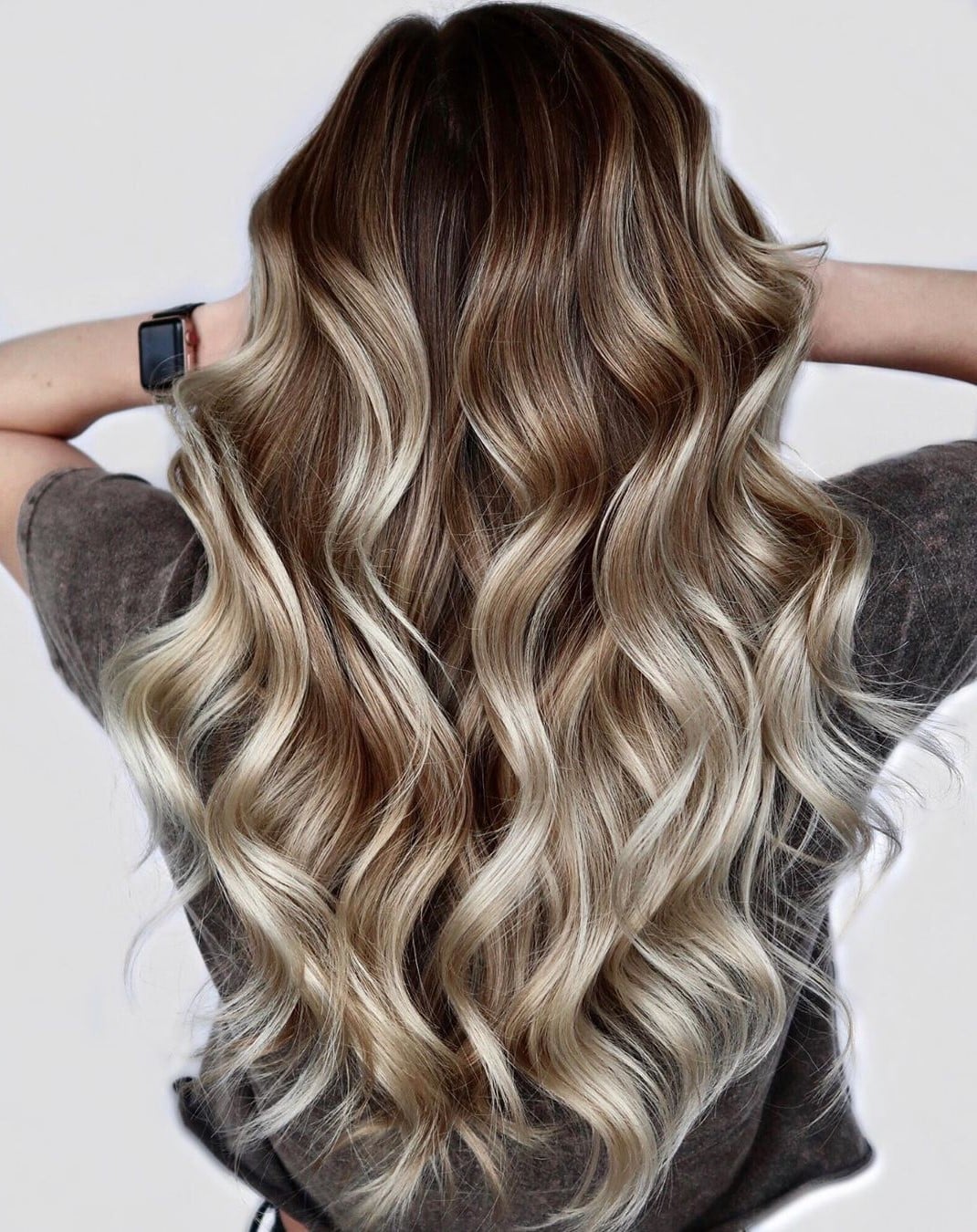 Mid-Back Layers With Dark Brown Base and Platinum Highlights — Classy Platinum Highlights