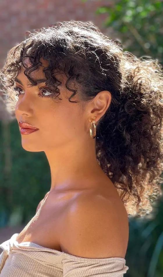 High Ponytail With Curly Bangs High Ponytail With Curly Bangs — Classy Puff Hairstyles
