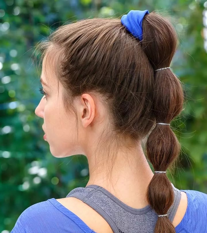 Medium Brown Bubble Ponytail Medium Brown Bubble Ponytail — Classy Puff Hairstyles