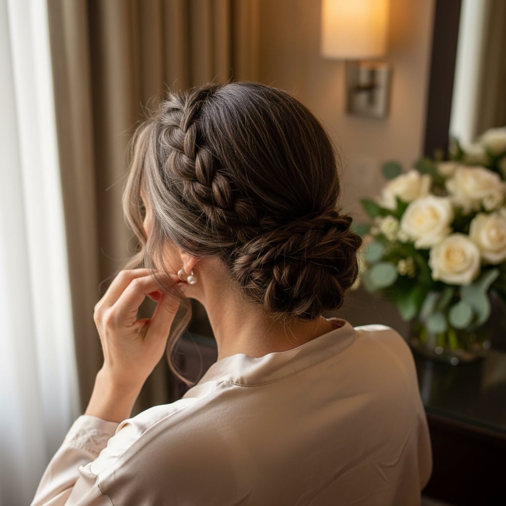 Mid-Back Braided Updo With Highlights Mid-Back Braided Updo With Highlights — Classy Rainy Days Hairstyles