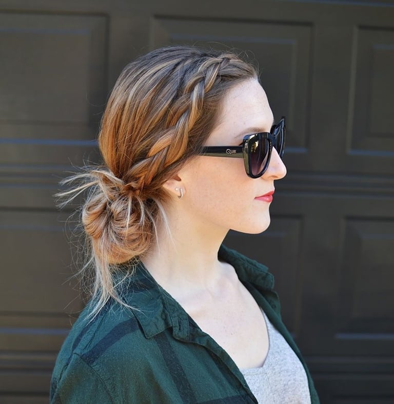 Shoulder-Length Loose Braided Bun Shoulder-Length Loose Braided Bun — Classy Rainy Days Hairstyles